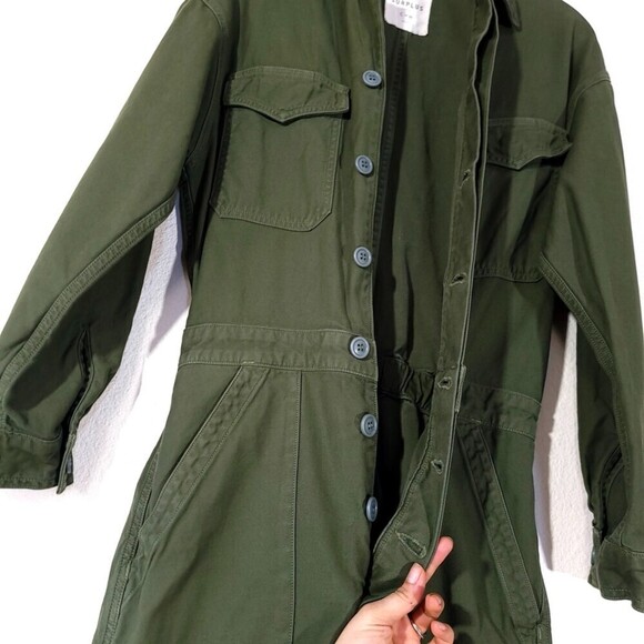 CITIZENS OF HUMANITY Marta Utility Jumpsuit Workwear Coverall Minimal Cargo Army - Picture 12 of 14